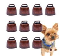 Cow Bells Noise Makers, Goat Bells For Grazing, Metal Cowbell, Loud Anti-Lost Bell, Retro Design of Collars, Pet Camel Sleigh Ornament, 3.5, 3.5, 2.4cm, Silver, Set of 3
