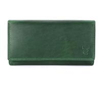 Cow Burry Cartera de mujer de cuero genuino | Cartera vintage de alta calidad con cremallera | Material suave y tamaño XL | Carteras | Cartera | Cow Burry CB-15 Green, verde, 14 x 3,75 x 9,5 cm