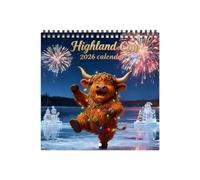 Cow Calendar 2026 - Art Wall Planner, 12 Month Monthly Calendar with Fun Cow Illustrations, Home, School, Room, Study Organizer for Scheduling, Planning, Appointments, Office, Dorm, Kids, or Adult Use
