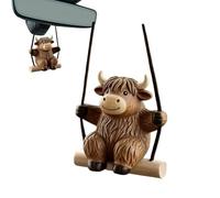 Cow Car Hanging Ornament - Rearview Mirror Swinging Pendant