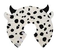 Cow Cat Cone Collar | Soft Flannel Recovery Collar for Wound Protection | Discourage Lick/Discourage Bite/Discourage Scratch | Adjustable Hook & Loop Pet E - Collar (M)