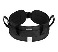 Cow & Cow Cinturón acolchado con 4 asas y hebilla de liberación rápida para terapia física 5.5 pulgadas, L/40 Inch-60 Inch, Negro