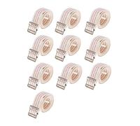 Cow & Cow - Cinturón de seguridad con hebilla de metal para cuidadores de enfermeras, terapeutas físicos de 2 pulgadas, Pack De 10, Color beige con rayas.
