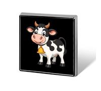 Cow Dairy Farming Brooch Pins for Women Men Square Collar Lapel Pins Coat Jacket Accessories