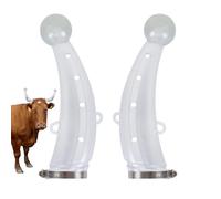 Cow HornProtective Covers 1 par silicona hornSafety Protector Anti-Fight Durable Farm Accessory Clamp Attachment Prevent Fence Injury HornShield Livestock Cattle Grazing Tool Grassland Cowshed Equ