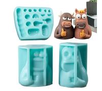 Cow Horse Easy Release Baking Supplies | Cow And Horse Silicone Mold, Shape Molds With Flexible Design, For Cake Cookie Fondant Jelly Soap Crafts Home Decor Kitchen Party Birthday