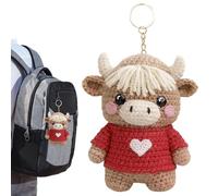 Cow Keychain - Farm Animal Pendant for Bag Decoration | Zinc Alloy Charm with Enamel Detail, Lightweight Key Ring Accessory, Cute Livestock Ornament for Backpack Purse Holder Playful Farm 2.76 in