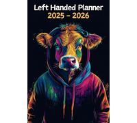 Cow Left Handed Planner: 2 Year Weekly Sunday to Saturday Calendar | Gift For People Who Love Farm Animals, Countryside Lovers | For Back To School, Office, Work | 6 x 9 Inches | v1