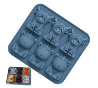 Cow Molds Silicones - 3D 6 Cavity Food-Grades Ice Tray
