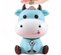 Cow Money Bank, Practical Cute Animal Cow Coin Container, Assured Safety and Durability Adorable Saving Money Organizer For Bedroom, Den, Dresser, Dormitory, Apartment