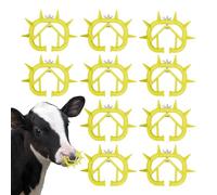 Cow Nose Ring - 3.54x2.95 Inches Cow Nose Thorn Calf Weaner | 10 Pieces Calf Cows Cattle Weaner Anti Sucking Livestock NoseRing | Large Livestock Farming Tools Calfs Cows Cattle NoseRing for Home
