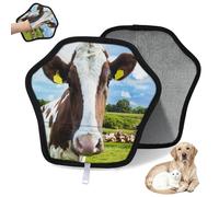 Cow On Pasture - Guante de depilación de mascotas para gatos, perros, vacas, reutilizables, electrostáticos, herramienta de cepillo para sofá, ropa, alfombra, muebles, asiento de coche, paquete de 2