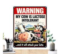 Cow Pictures | Decorative Vintage Rustic Sign | Western Bathroom Wall Art Sign | for Home Office Living Room Kitchen Country House Farmhouse Gate Door