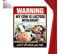 Cow Pictures - Iron 30x40cm | Decorative Vintage Rustic Sign | Western Bathroom Wall Art Sign For Home, Office, Living Room, Kitchen, Country House, Farmhouse, Gate, Door