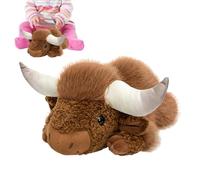 Cow Plush - 30cm Stuffed Toy Pillow, Lying Cattle Plush Doll with Comfort Design, Decorative Home Office Nursery Bedroom Car Sofa Couch Cushion, Cute Animal Toy for Kids and Adults Relaxation