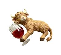 Cow Pot Hanger - Funny Cute Resin Hugger Statue, Weatherproof Fade-Resistant Paint, Secure Rim Hanging Grip, Detailed Miniature Animal Figurine | Porch Cow Sculpture For Spring Home Backyard Farmhouse