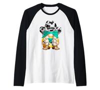 Cow Print GNOME Cute Cowgirl Costume For Women - Cow Gnomie Camiseta Manga Raglan