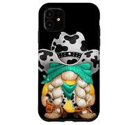 Cow Print GNOME with Rodeo Western Hat Best Cowgirl Grandma Carcasa para iPhone 11