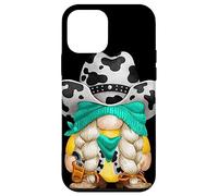 Cow Print GNOME with Rodeo Western Hat Best Cowgirl Grandma Carcasa para iPhone 12 Mini