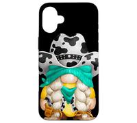 Cow Print GNOME with Rodeo Western Hat Best Cowgirl Grandma Carcasa para iPhone 16 Plus