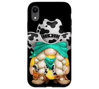 Cow Print GNOME with Rodeo Western Hat Best Cowgirl Grandma Carcasa para iPhone XR
