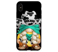 Cow Print GNOME with Rodeo Western Hat Best Cowgirl Grandma Carcasa para iPhone XS MAX