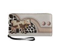 Cow Print Purses, Women's Wallets, PU Leather Wallets, Cow Print Sunflower Wallet, Stylish Credit Card Clutch, Cash Pouch For Women, Business Wallet For Women, Trendy Purses For Women, Unique