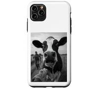 Cow Running Away from Farmer Humor Country Funny Cow Selfie Carcasa para iPhone 11 Pro MAX