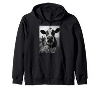 Cow Running Away from Farmer Humor Country Funny Cow Selfie Sudadera con Capucha