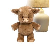 Cow Running Plush Toy, Adorable Highland Cattle Plush Toy 45cm - huggables Running Cow Stuffed Animal Made With Premium Soft Fabric, Companion For Boys Girls Nursery Bedroom Living Room Office Car