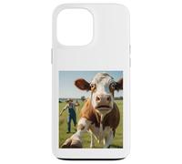 Cow Selfie Running Away from Farmer Humor Country Funny Life Carcasa para iPhone 13 Pro MAX