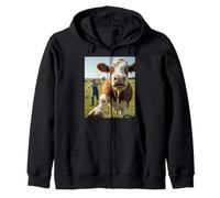 Cow Selfie Running Away from Farmer Humor Country Funny Life Sudadera con Capucha