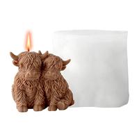 Cow Silicone Mold - 3D Silicone Cute Reusable Decorations - Candle Making Molds,for Holidays Offices Homes Rooms Desks Desktops