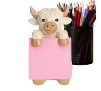 Cow Sticky Note Dispenser - Animal Memo Holder, Office Desk Organizer, Cute Cow Design, Stationery Accessory | Home School Classroom, Ideal For Students Workers Adults Office Use