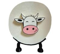 Cow Tissue Dispenser - Funny Bathroom Decor, Farmhouse Roll Stand, Animal Paper Storage Organizer Decorative | Cute Rustic Restroom Accessory Sculpture Display | Gift Novelty Ornament for Farmhouse