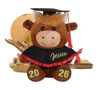 Cow Toy - Soft Cuddly Stuffed Animal Pillow Adorable Graduation Decor Design, Cute Cow Cushion, Kids Comfort Toy | Gift Idea for Birthday Nursery Classroom Photo Prop Home Decoration