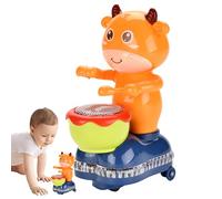 Cow Toys Babies, Interactive Learn Crawl Toy, 2.95x4.72x6.89 Inches, Animated Cows Sound Effects, Safe Soft Body Design for Kids, Boys and Girls Development Play, Multicolor