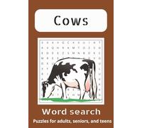 Cow Word Search Puzzle Book: Word Search with Easy to Read Print about Cows, Farm Cows, Dairy Cattle, and More | 6X9 inches, 110 Pages | 50+ Puzzles … Gift for Vacations, Holidays, and free Times.