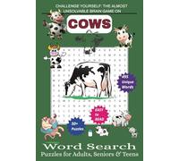 Cow Word Search Puzzle Book: Word Searches With Easy To Read Print About Cows, Barns, Livestock, and More [ 6x9 inches, 110 Puzzles ] 50 + Puzzles, ... Vacation, Holidays, and Free Times