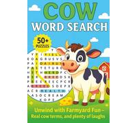 Cow Word Search: Word Search with Easy-to-Read Print about Cows, Grazing, Dairies and more. | 6 x 9 inches | 120 pages | 50+ puzzles | Gift for ... and Leisure Times. (Word Search Books)