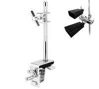 Cowbell Hoop, Mounted Cowbell Clamp, Metal Drum Hardware, para bateristas, equipo de batería, accesorios,Ideal para Ensayos, Grabaciones y Actuaciones en Vivo, Cowbell Hoop, Drum Hardware, para ensayo