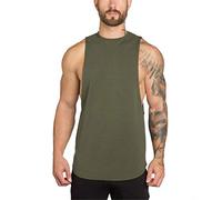 COWBI Hombre Color Sólido Camiseta de Tirantes Chaleco Músculo Fit Sin Mangas Top Camisetas