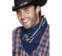 Smiffys Pañuelo de vaquero, azul, diseño del Oeste
