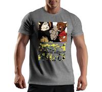 Cowboy Bebop Anime Fan Art Spike Jet Faye Ein Ed Space Bounty Hunter Sci-Fi Manga Gift Retro Classic Japanese Cool Vibes Camiseta De Hombre Gris Size 3XL