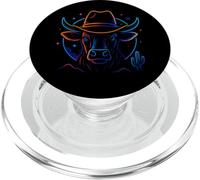 Cowboy Bull Head Western Rodeo Galaxy Desert Cactus Retro PopSockets PopGrip para MagSafe