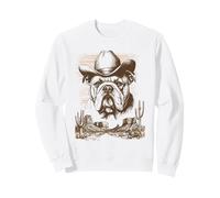 Cowboy Bulldog Western Dog Desert Vibes Rancher Rodeo Sudadera