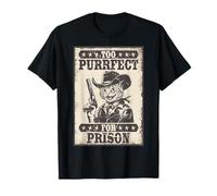 Cowboy Cat al estilo del viejo oeste Camiseta
