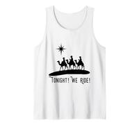 Cowboy Christmas Tonight Montamos a Jesús por el Nacimiento de los Tres Reyes Magos Camiseta sin Mangas