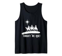 Cowboy Christmas Tonight Montamos a Jesús por el Nacimiento de los Tres Reyes Magos Camiseta sin Mangas