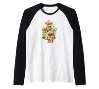 Cowboy Christmas Tree Western Hat & Boots Watercolor Camiseta Manga Raglan